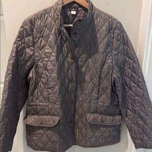 Polo Gear Women's Quilted Tan-Green Jacket size Large